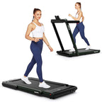 GYMAX 2-in-1 Folding Under Desk Treadmill With Speaker, App And Remote Control - 2.5HP