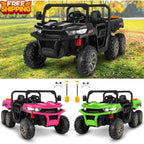24V 6-Wheel UTV Ride-On With Dump Bed And 4WD Power
