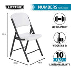 Lifetime 4 8-Foot Rectangle Folding Tables And 32 Chairs Set, White Granite - 80147