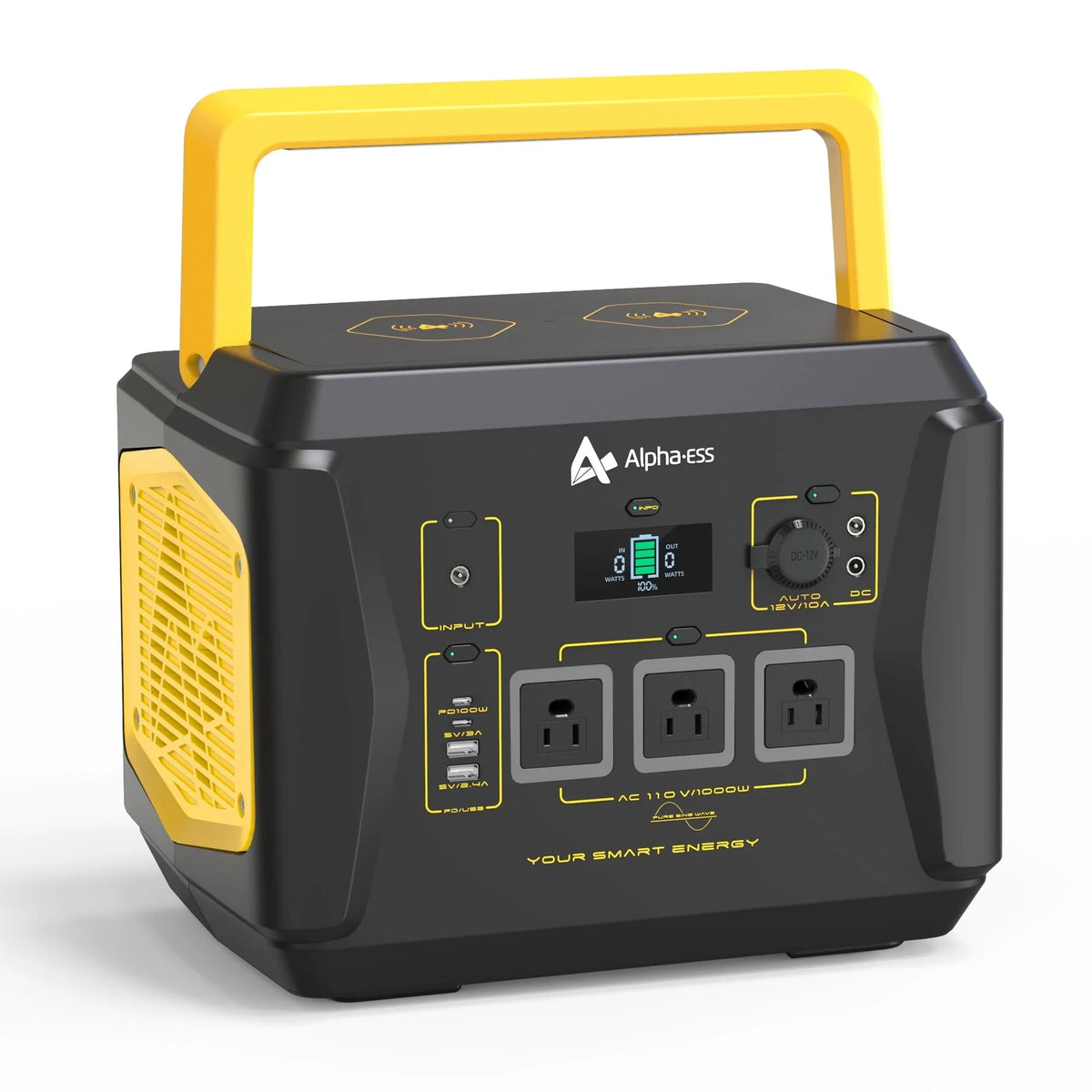 AlphaESS Portable Power Station 1036Wh, 1000W AC Output, 2000W Peak - AP1000