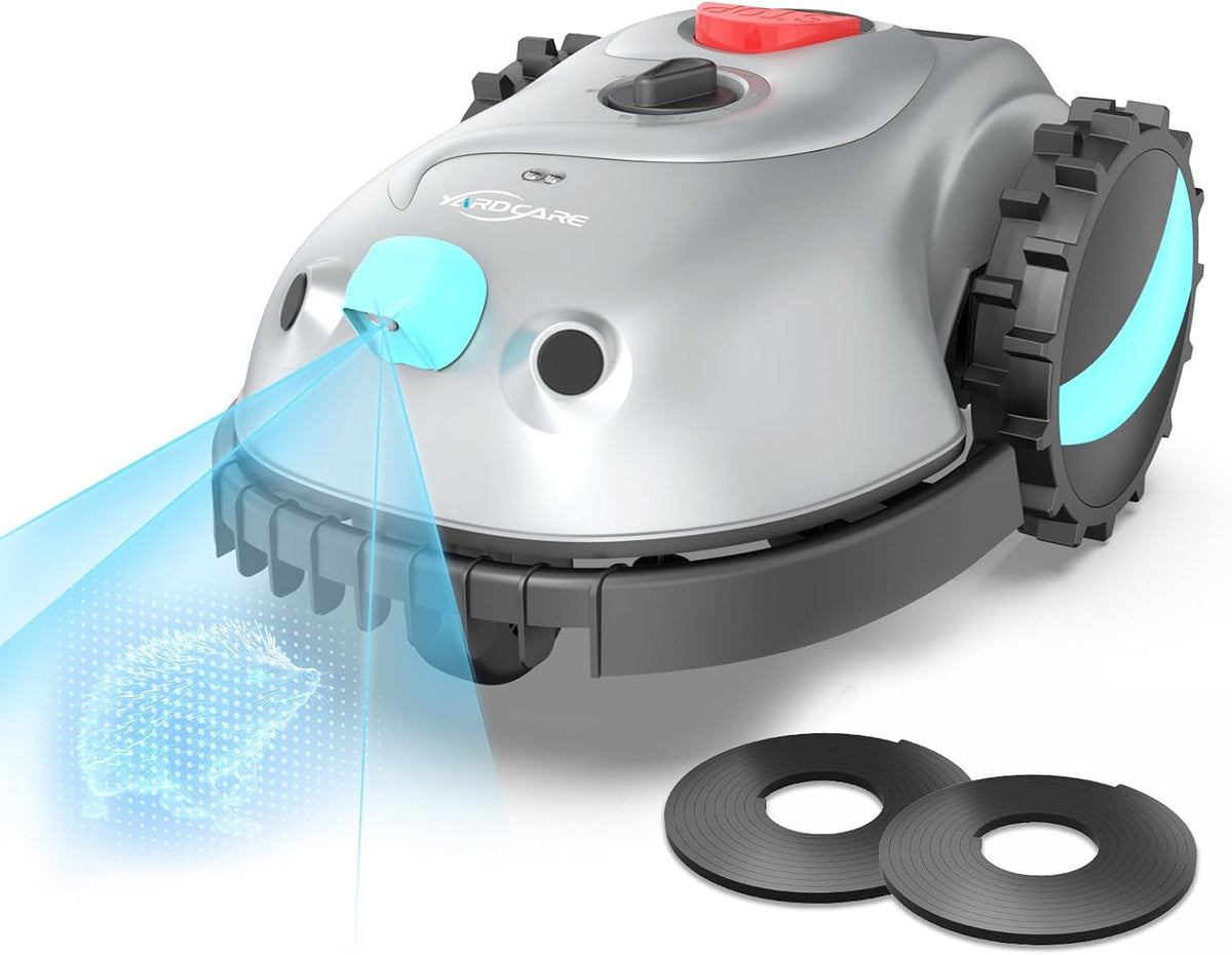 YARDCARE Robot Lawn Mower With HD Vision Navigation, 6.3-In Cutting Width - V100