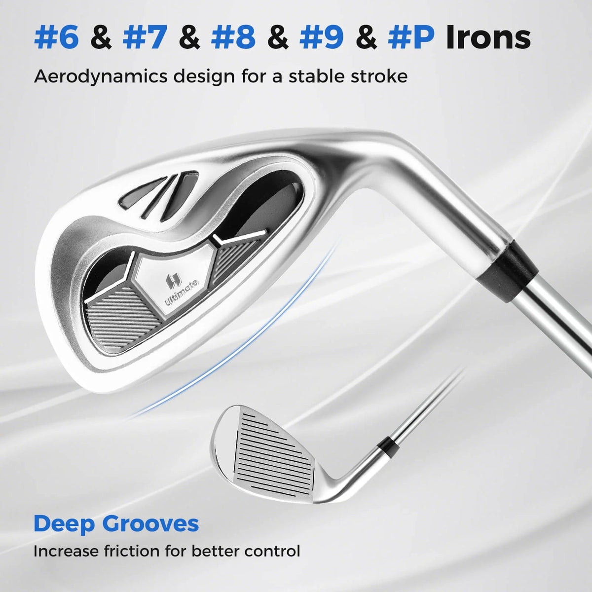 Costway Men's Complete Golf Club Set 10 Pieces With 460cc Alloy Driver