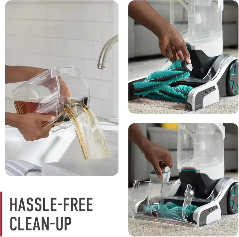Hoover SmartWash+ Automatic Carpet Cleaner, Turquoise, 18.9 in D x 13 in W x 43.5 in H - FH52000