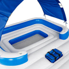 Bestway CoolerZ Tropical Breeze 6-Person Island Raft And Rapid Rider X4 4-Person River Lounger - 153 x 108 inches