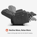 MCombo Power Reclining Loveseat With Heat, Vibration, Cupholders And USB Charge Ports - RS6314