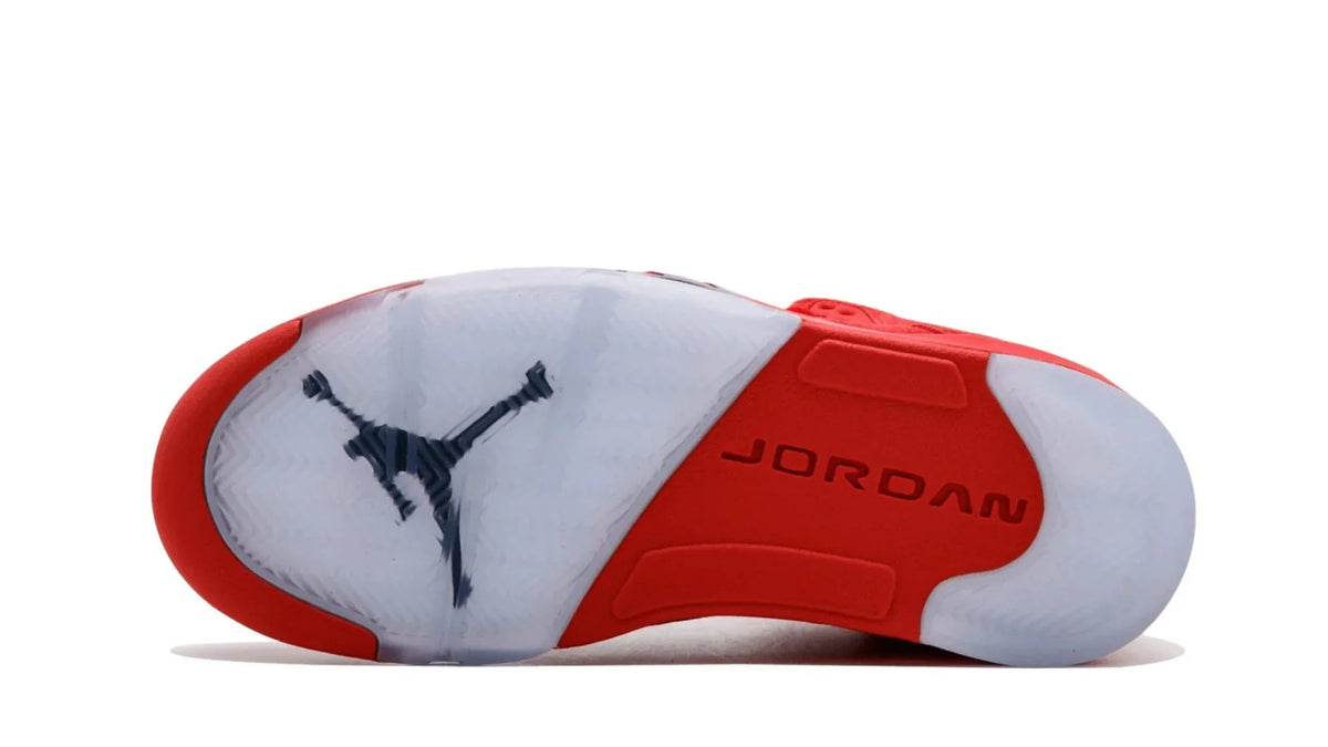 Jordan Brand Air Jordan 5 Retro Red Suede Sneakers