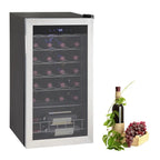 Smad Compressor Wine Cooler 3.1 Cu ft 28 Bottles Stainless Steel Door 110V - JC-88E-2 / D-JC-88E/H