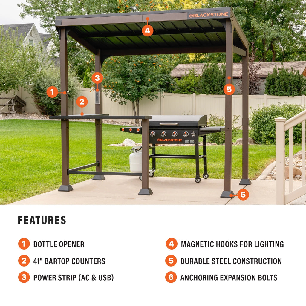 Blackstone Outdoor Griddle/Grill Pavilion, 5' x 8' - 6001