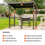 Blackstone Outdoor Griddle/Grill Pavilion, 5' x 8' - 6001