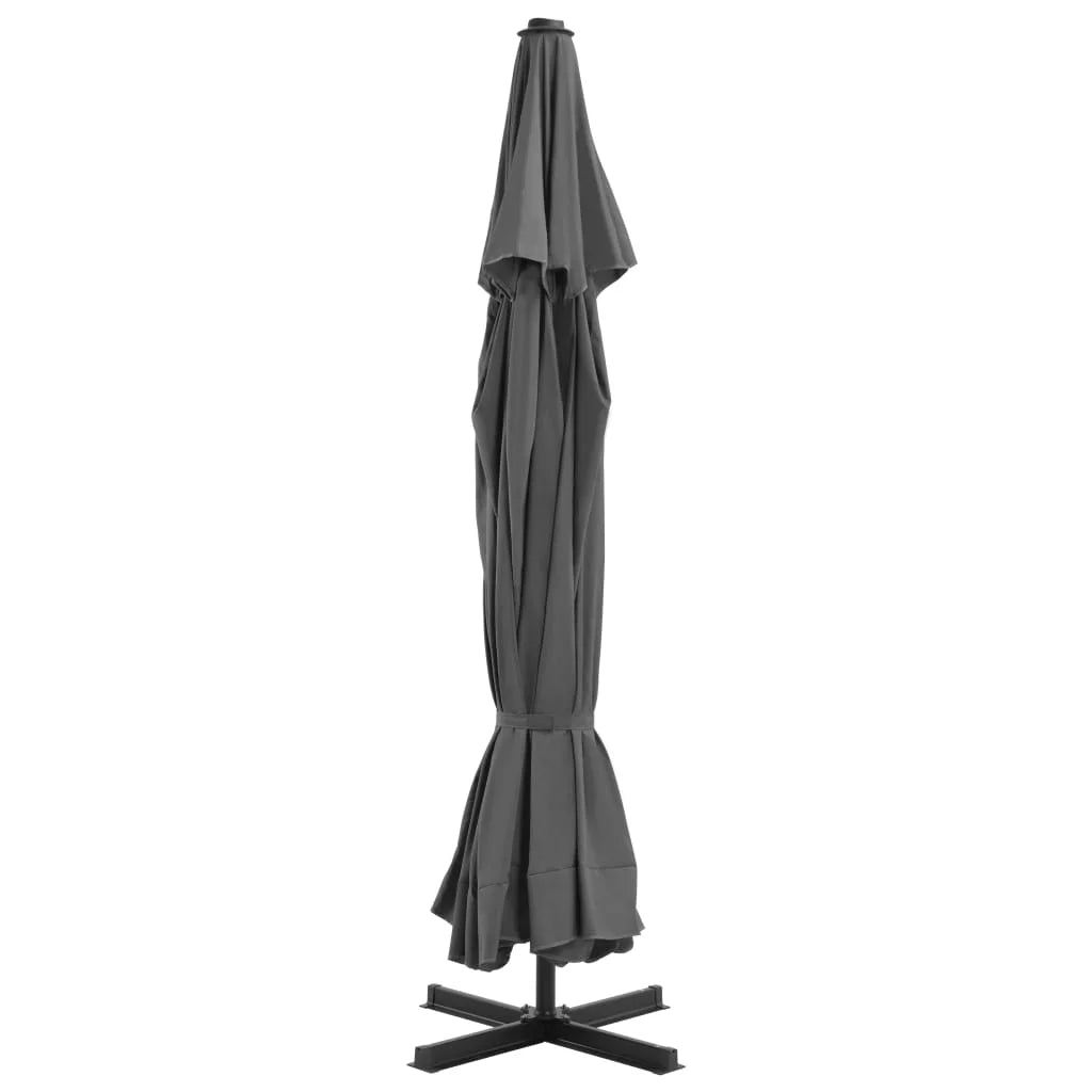vidaXL Garden Parasol, Azure Blue Polyester With PA Coating, 196.9in x 118.1in