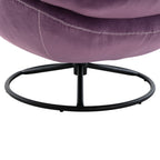 Velvet Swivel Accent Chair With Ottoman Set, Pink, 31.73 x 33.5 x 33.78 Inches