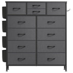 12-Drawer Fabric Dresser With Wood Top And Metal Frame