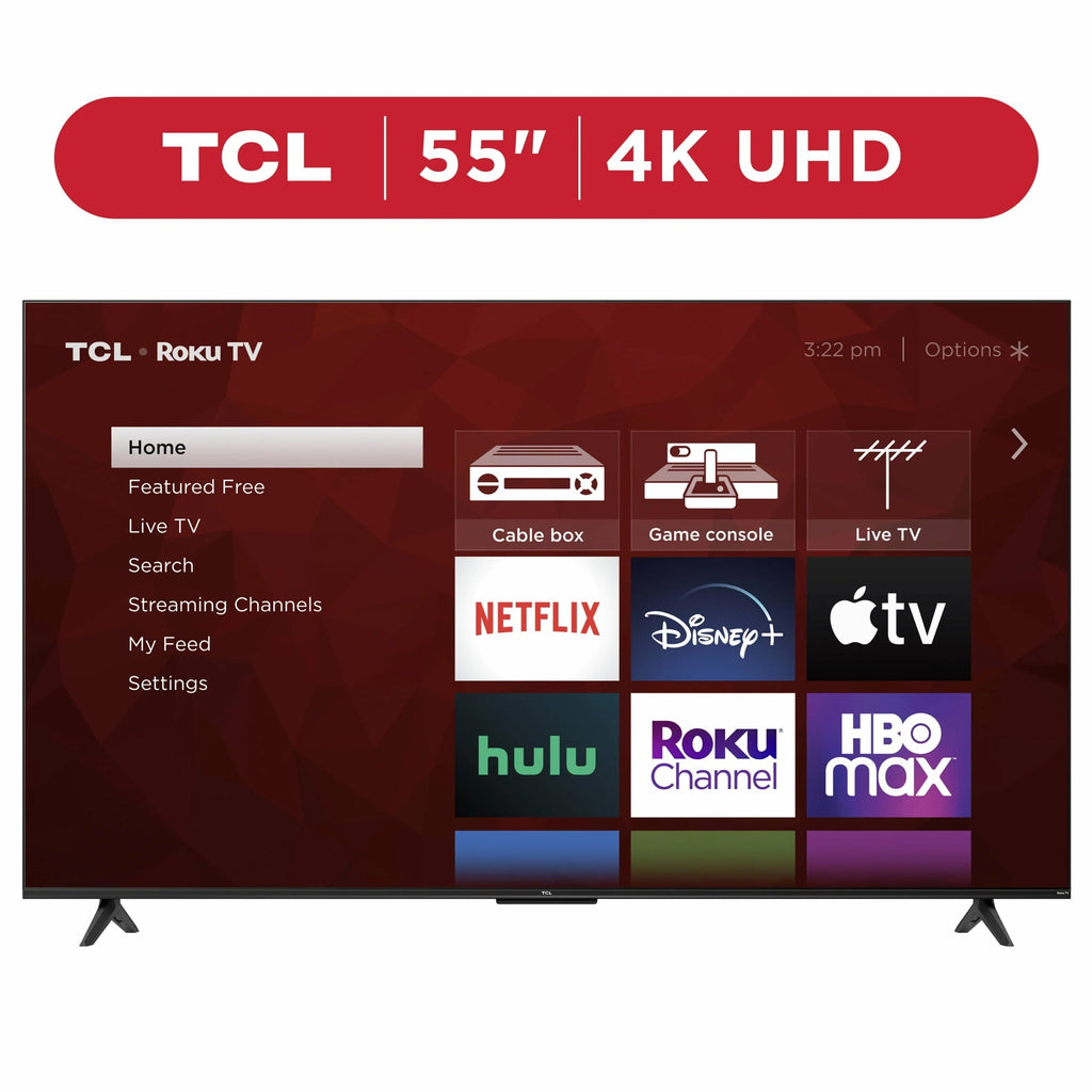 TCL 55 inch 4K UHD HDR Roku Smart TV With 4 HDMI Inputs - 4-Series