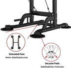Tappio Power Tower Dip Bar Station Pull Up Bar Stand With Backrest, 400lb Capacity