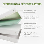 EGOHOME 12 in Queen Memory Foam Mattress In A Box With Cooling Green Tea Gel, Medium Support, 80 in L x 60 in W, White