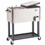 TRINITY Stainless Steel Cooler With Cover, 100 Quart - TXK-0804