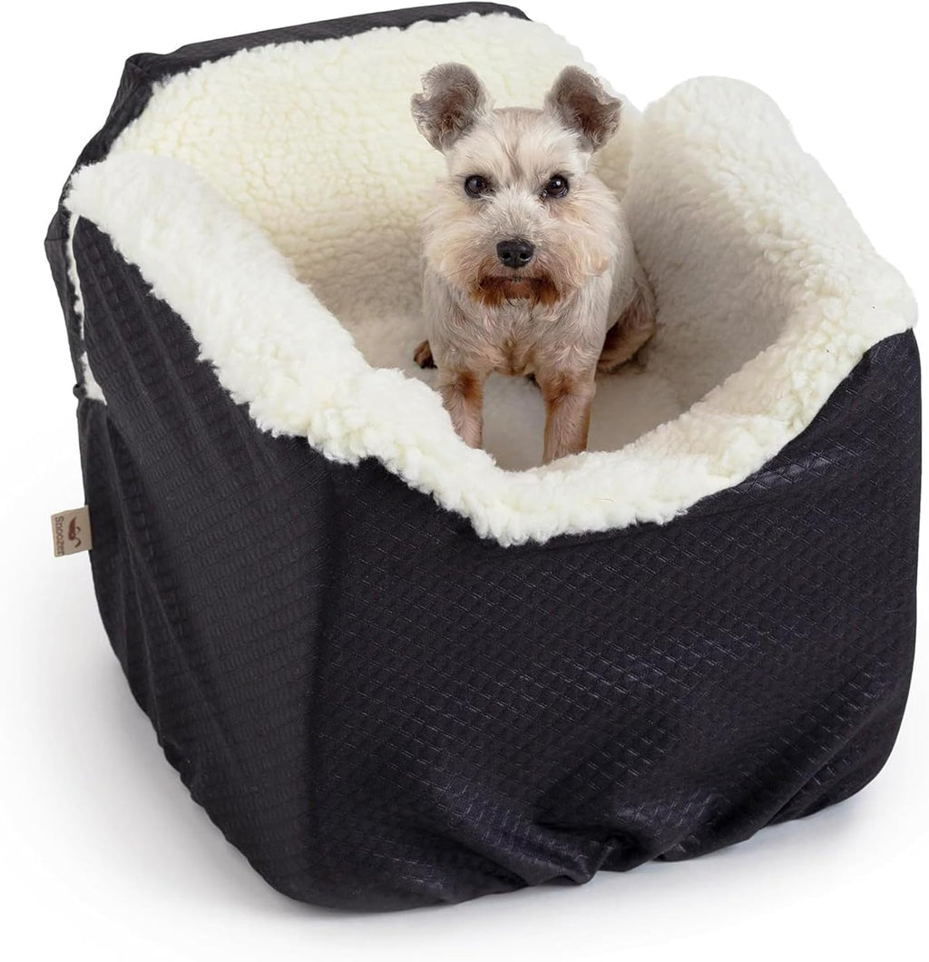 Dog Booster Car Seat For Small Dogs 5-15 lbs, 17H x 15W x 19L in - Lookout I