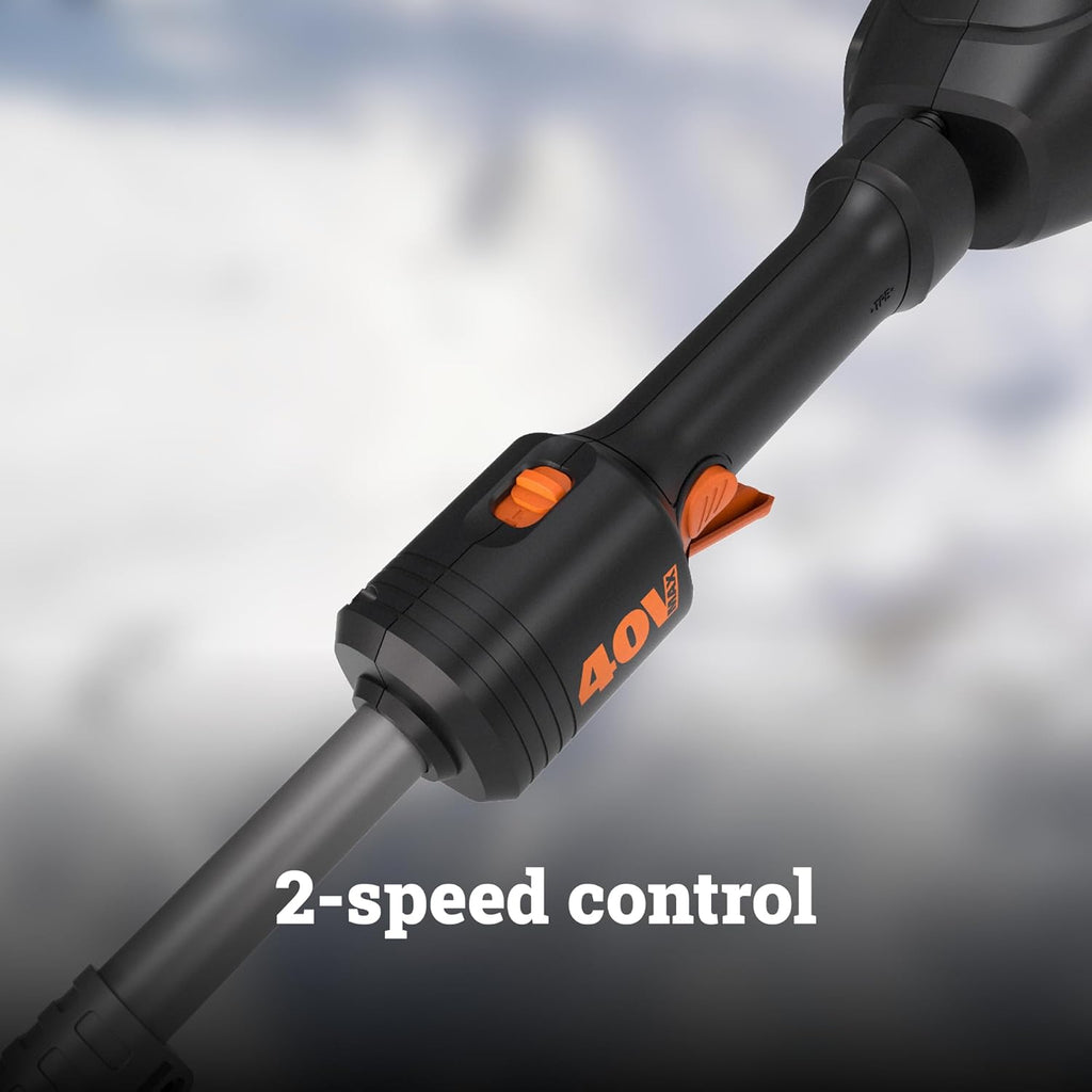 WORX Nitro 40V 12in Cordless Snow Shovel With 2 x 4.0 Ah Batteries And Charger - WG460
