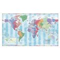 Time Zone Wall Map Of The World - 53.75 x 31.5 Inches