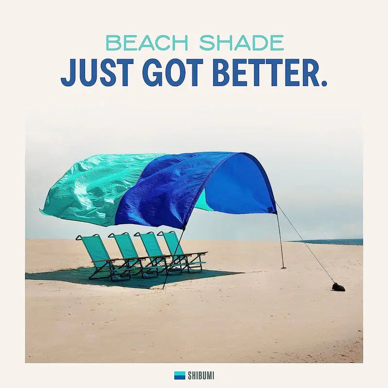 Beach Awning UV-Resistant Shade Solution, 4 lbs, Recycled Plastic
