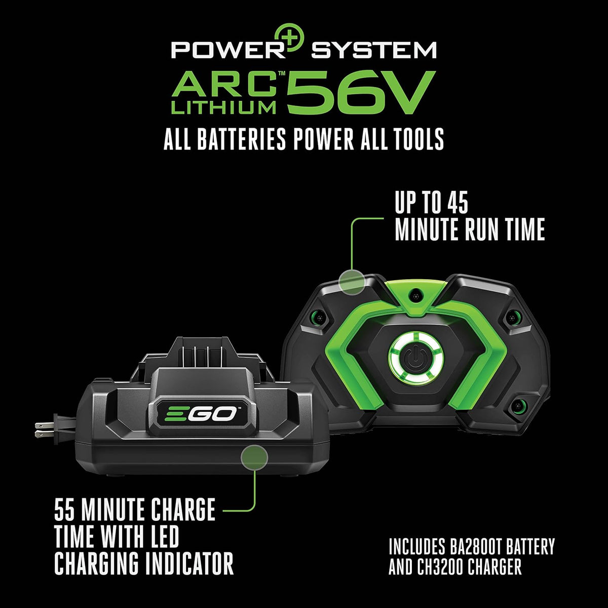EGO POWER+ 16 Inch 56V String Trimmer With 4.0Ah Battery And Charger - ST1623T
