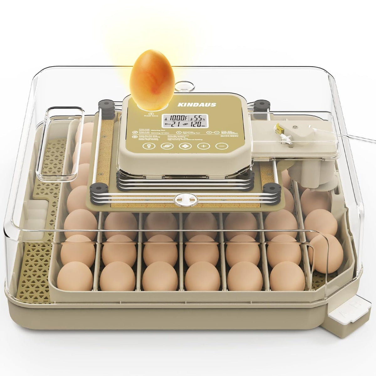 Egg Incubator With Automatic Egg Turning And Humidity Control - 48 Eggs