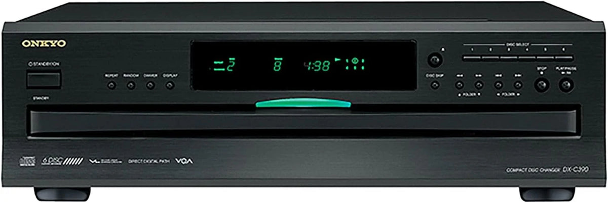 Onkyo 6-Disc CD Changer, Black - DX-C390
