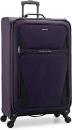 U.S. Traveler Expandable Softside Luggage, Navy, 31in Checked Large - Aviron Bay