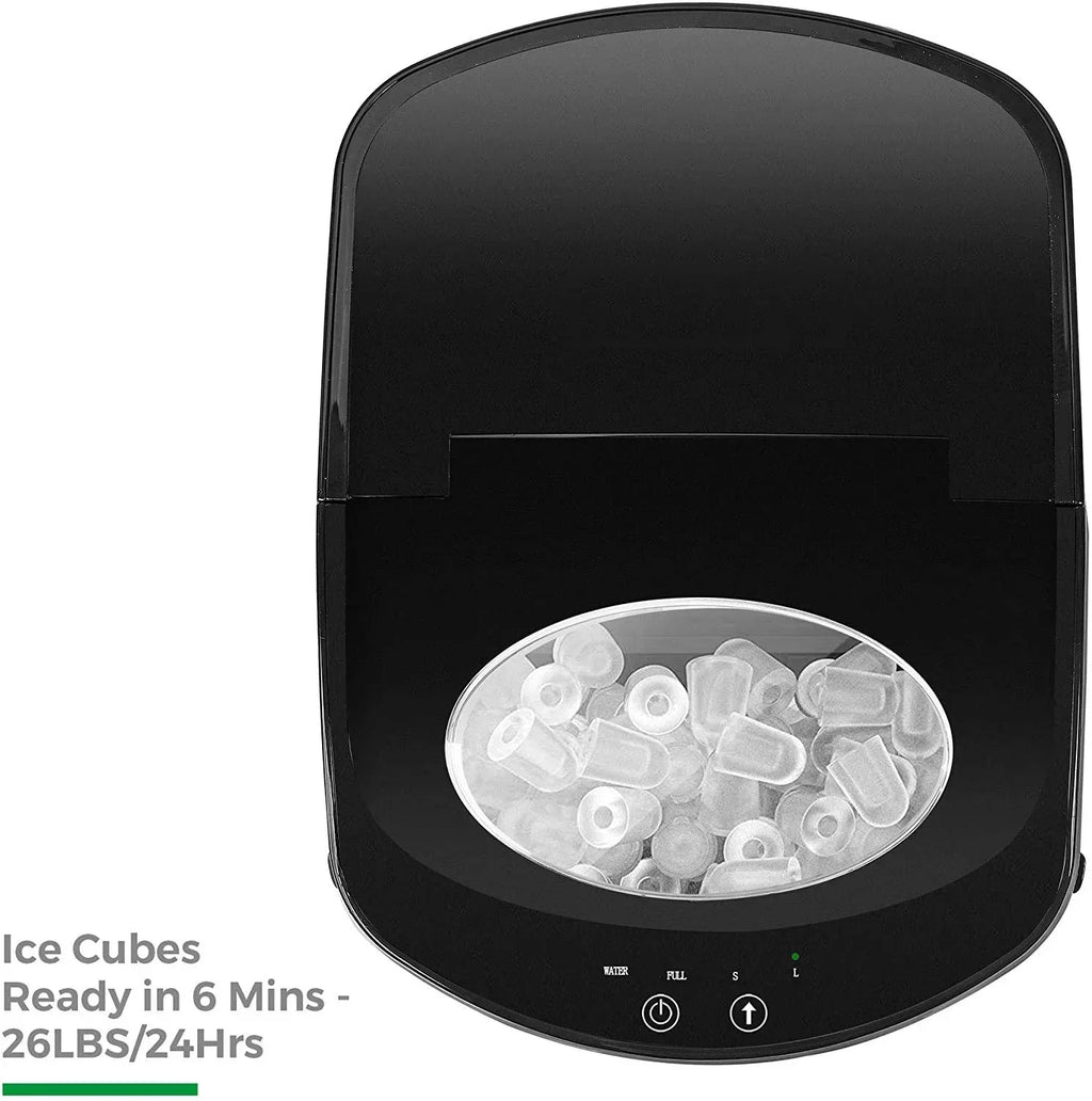 Caynel Portable Ice Maker, 26 lbs/24 Hrs, 2 Ice Sizes, 2-Liter/68 oz Water Reservoir