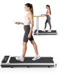 Bigzzia Walking Pad Treadmill, 2.5HP Brushless Motor, Silver