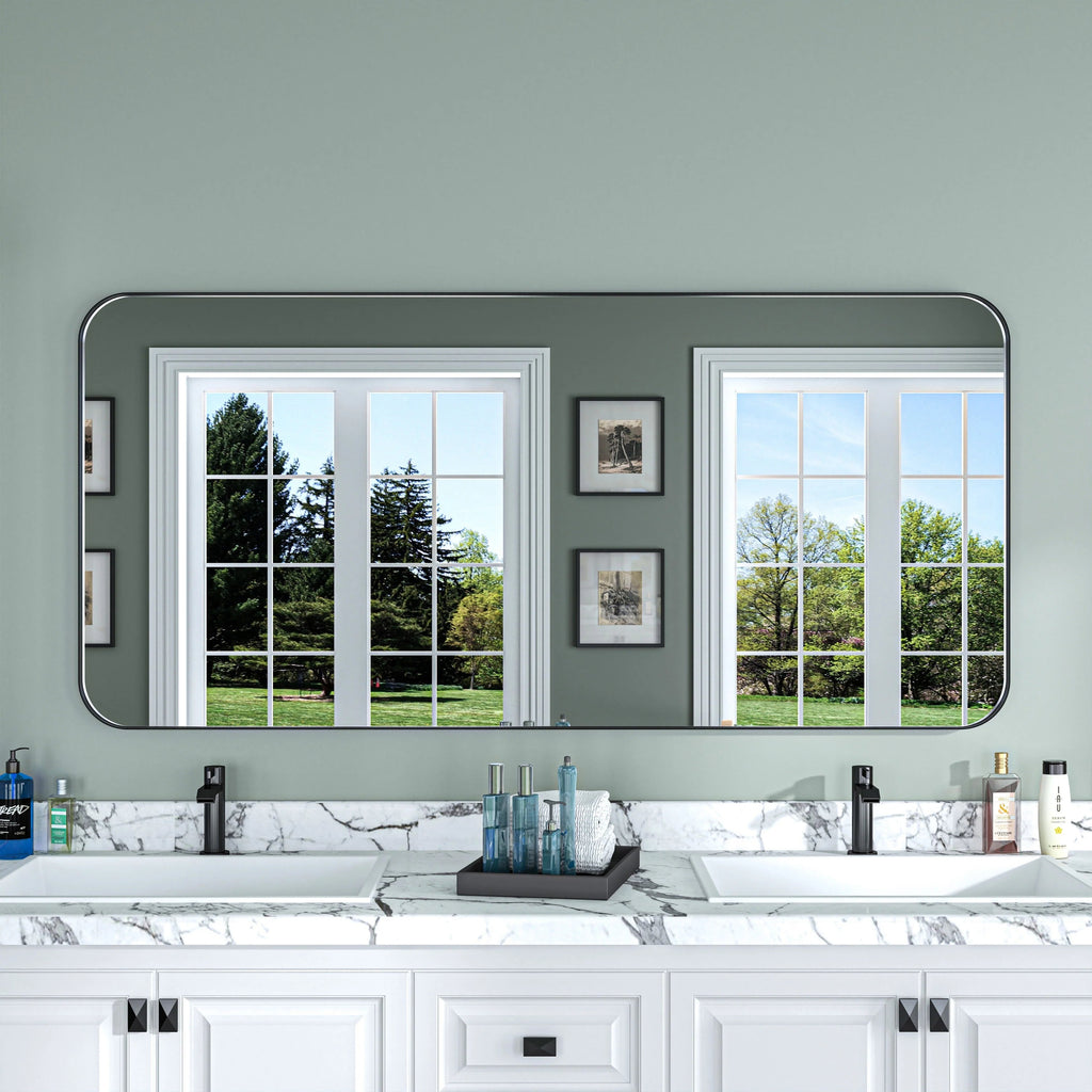 Aluminum Alloy Rounded Corner Wall Vanity Mirror
