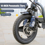 SANOPY Electric Scooter With Seat for Adults, 350W, 15 Miles, 20 Mph, 36V 5.2Ah, 14 inch Tire - Black