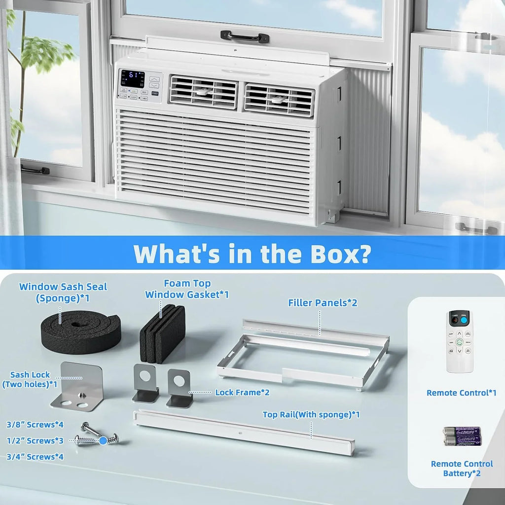 Antarctic Star U-Shaped Window Air Conditioner, 12,000 BTU, 115 Volts
