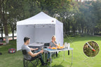 ABCCANOPY Easy Pop Up Canopy Tent With Sidewalls 10x10 Ft White - Commercial Series