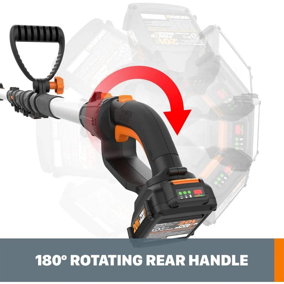 WORX 2-in-1 Cordless 8 Inch Pole Saw, Black And Orange - WG349
