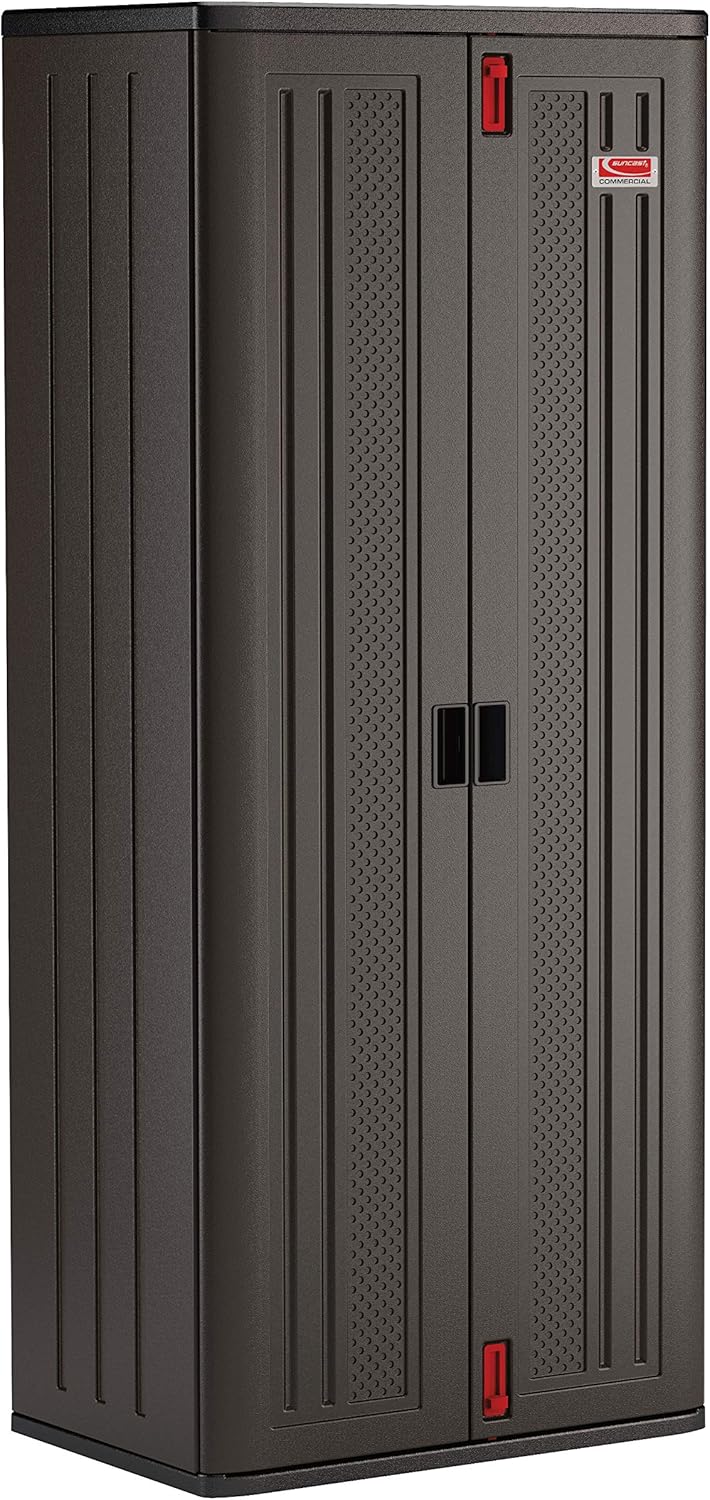 Suncast Commercial 19 Cu. Ft. Resin Storage Cabinet, Black