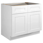 Design House Brookings Unassembled Shaker Base Kitchen Cabinet 36x34.5x24, White - 561407