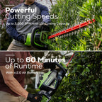 Greenworks Cordless Battery Hedge Trimmer 60V 26 inch With 2.0Ah Battery & Charger