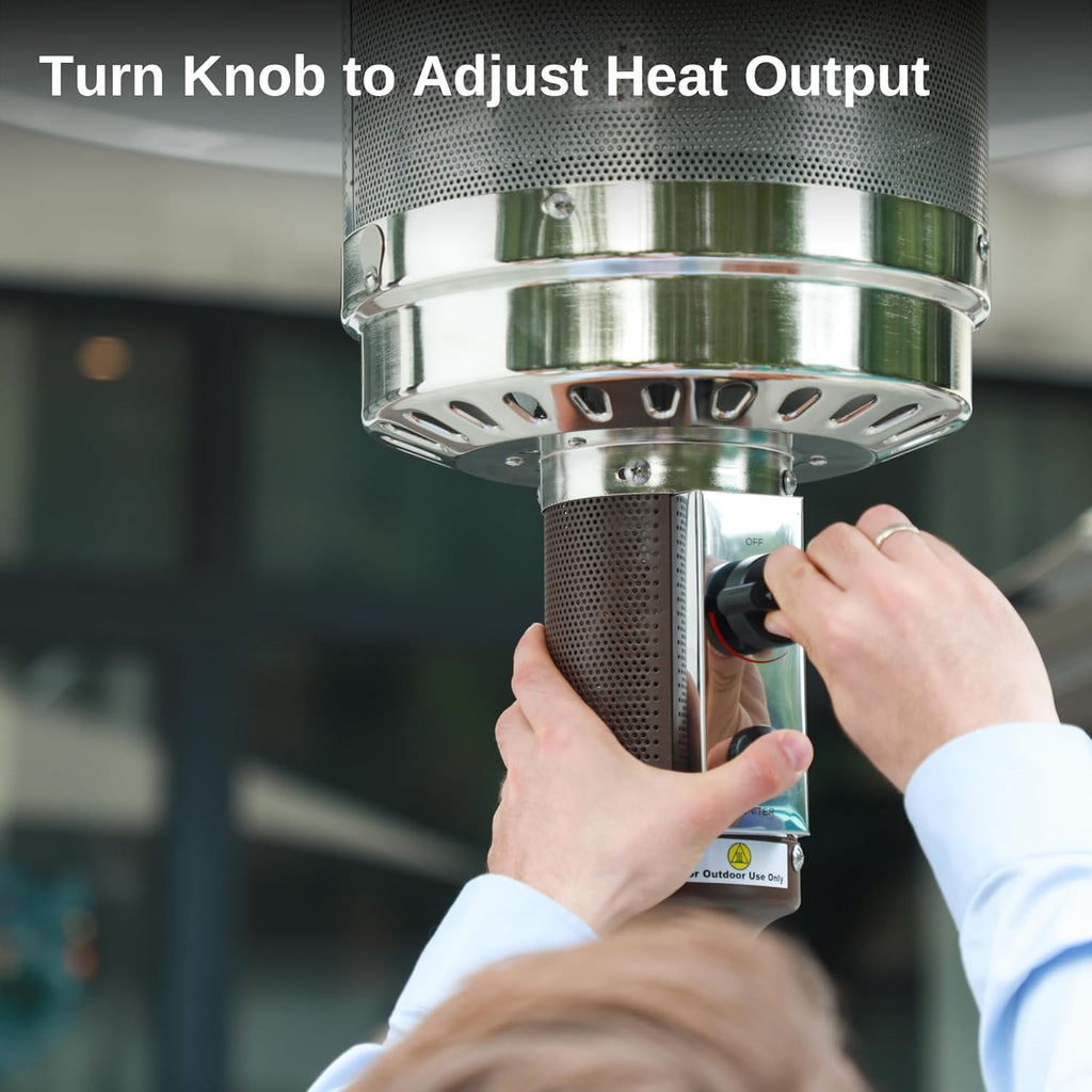 EAST OAK Patio Heater 50 000 BTU Bronze 31.9 in x 31.9 in x 86.6 in