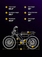MACFOX Adult Electric Bike, 750W, 25 MPH, 48V 13Ah Removable Battery, 35-Mile Range, 20x4.5in Front And 20x5.0in Rear Tires - X7