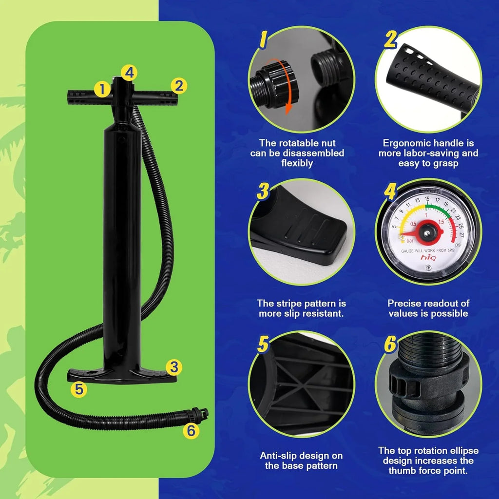 FunWater Inflatable Stand Up Paddle Board, 11 ft x 32 in x 6 in - SUP Paddle Accessories