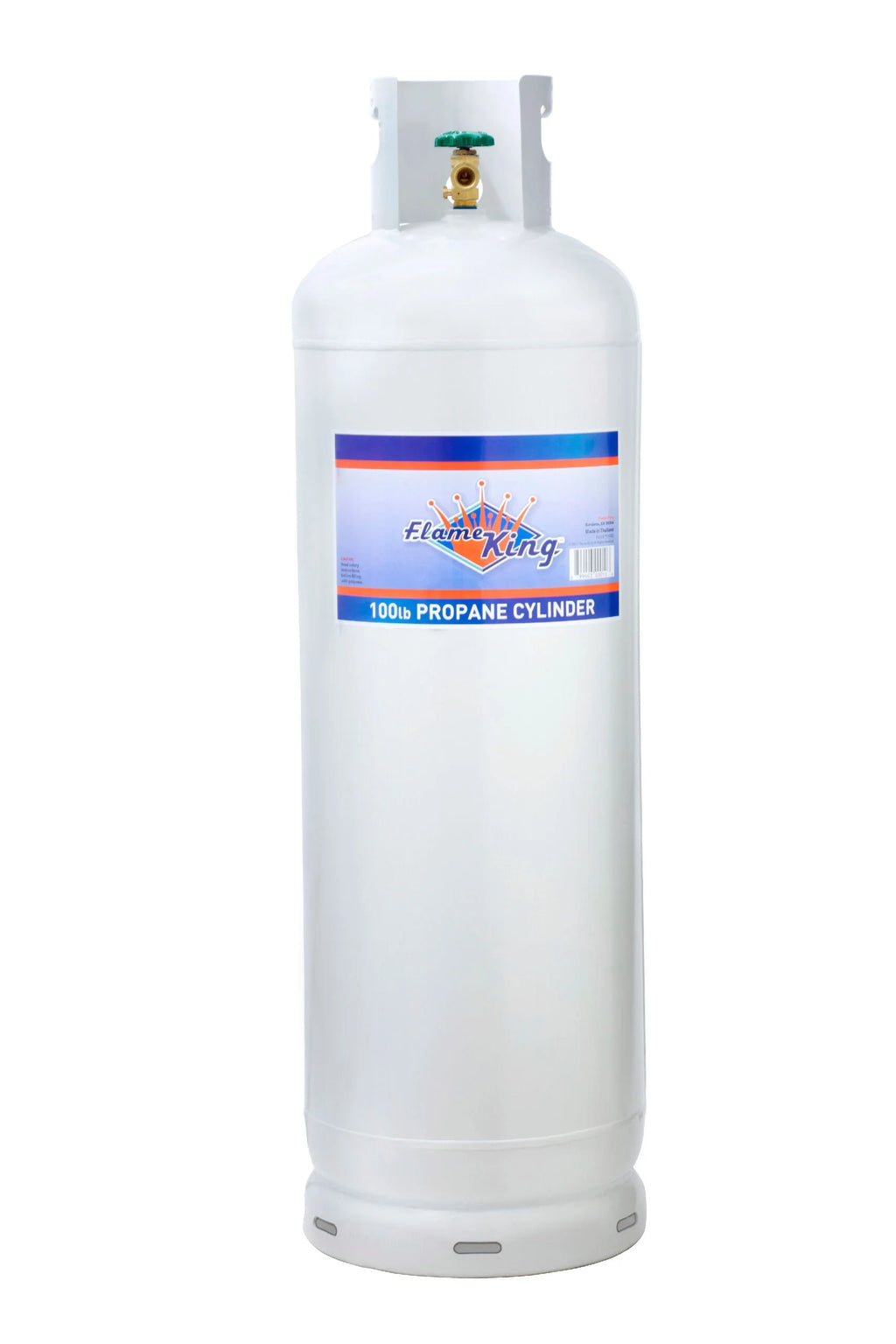 Flame King 100 lb Steel Propane Cylinder With POL Valve - Ships Empty