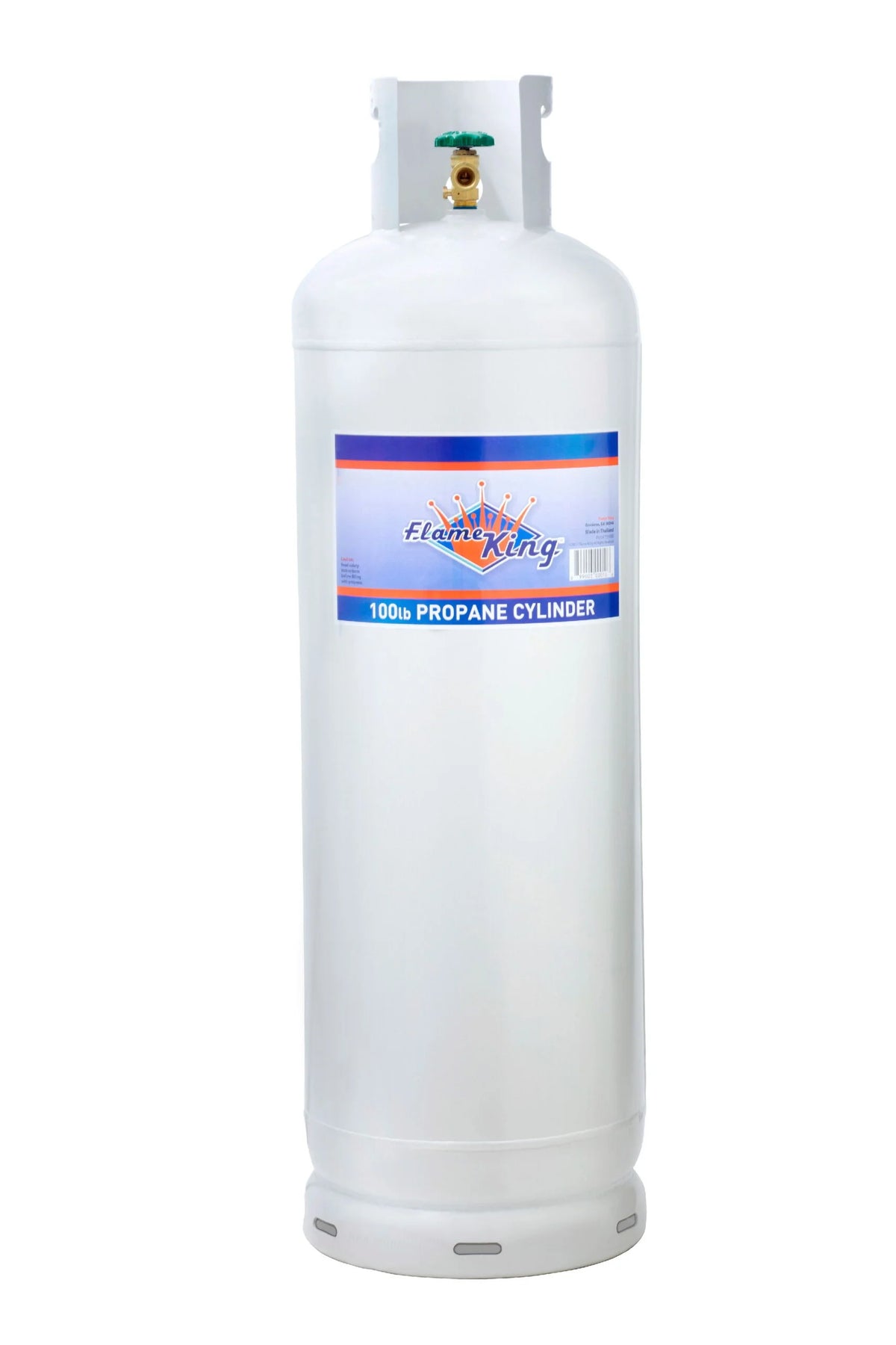 Flame King 100 lb Steel Propane Cylinder With POL Valve - Ships Empty
