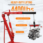 JoanKaren Hydraulic Engine Hoist 4400 lbs, Folding, Yellow - PAU_0LMM
