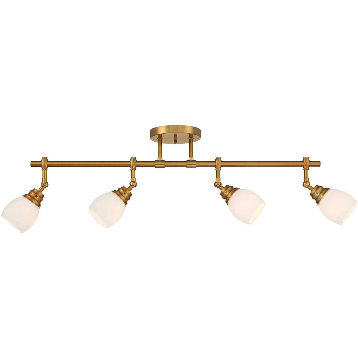 Pro Track 4-Head Wall Or Ceiling Track Light Fixture Kit, Warm Gold - Elm Park