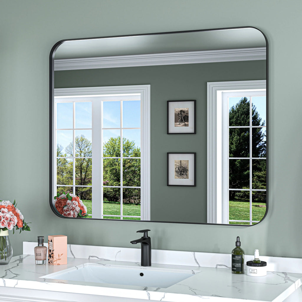 Aluminum Alloy Rounded Corner Wall Vanity Mirror
