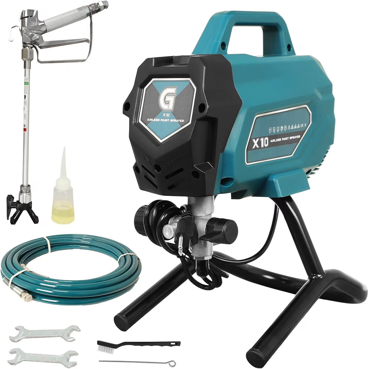 Telyswee Airless Paint Sprayer, 750W, 3300 PSI, Blue