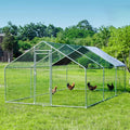 HITTITE Large Metal Chicken Coop With Run 19.19 x 9.84 x 6.56 ft - Walk-In Poultry Cage