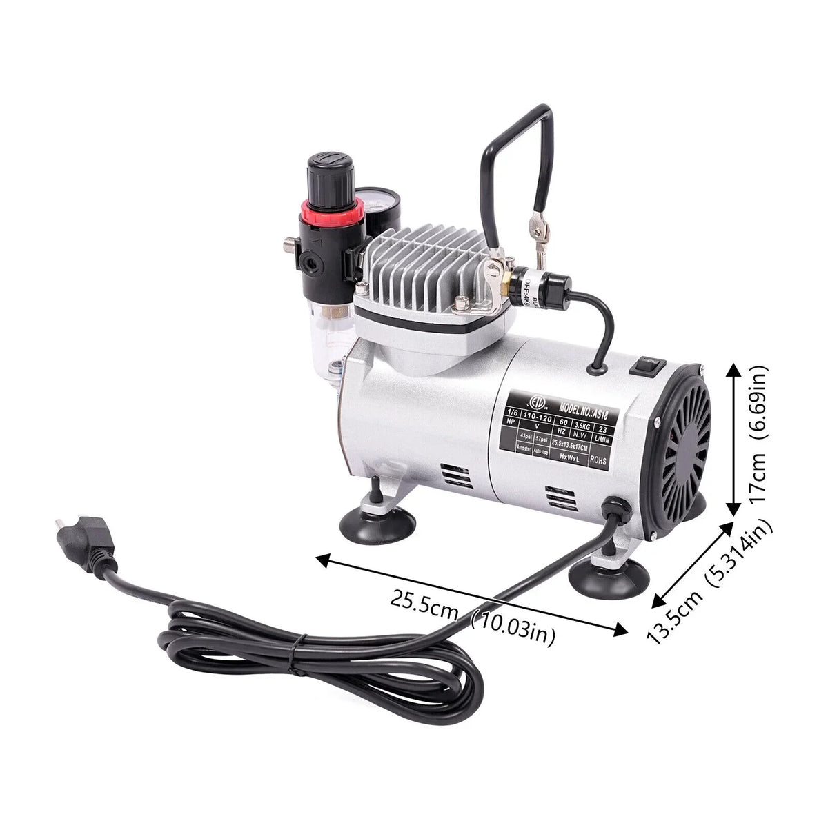 Airbrush Spray Booth Kit With LED Light, Filter Hose And Spray Guns For Model Painting