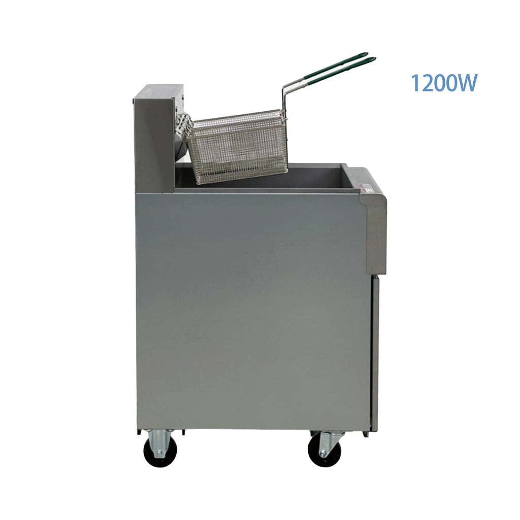 Commercial Electric Deep Fryer, 40 lbs Capacity, 220V, 1200W, 2 Baskets